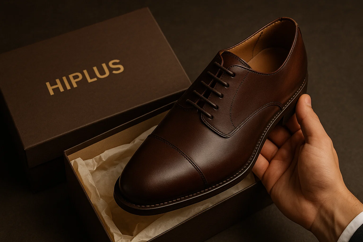 Apertura de la caja de unos zapatos Hiplus