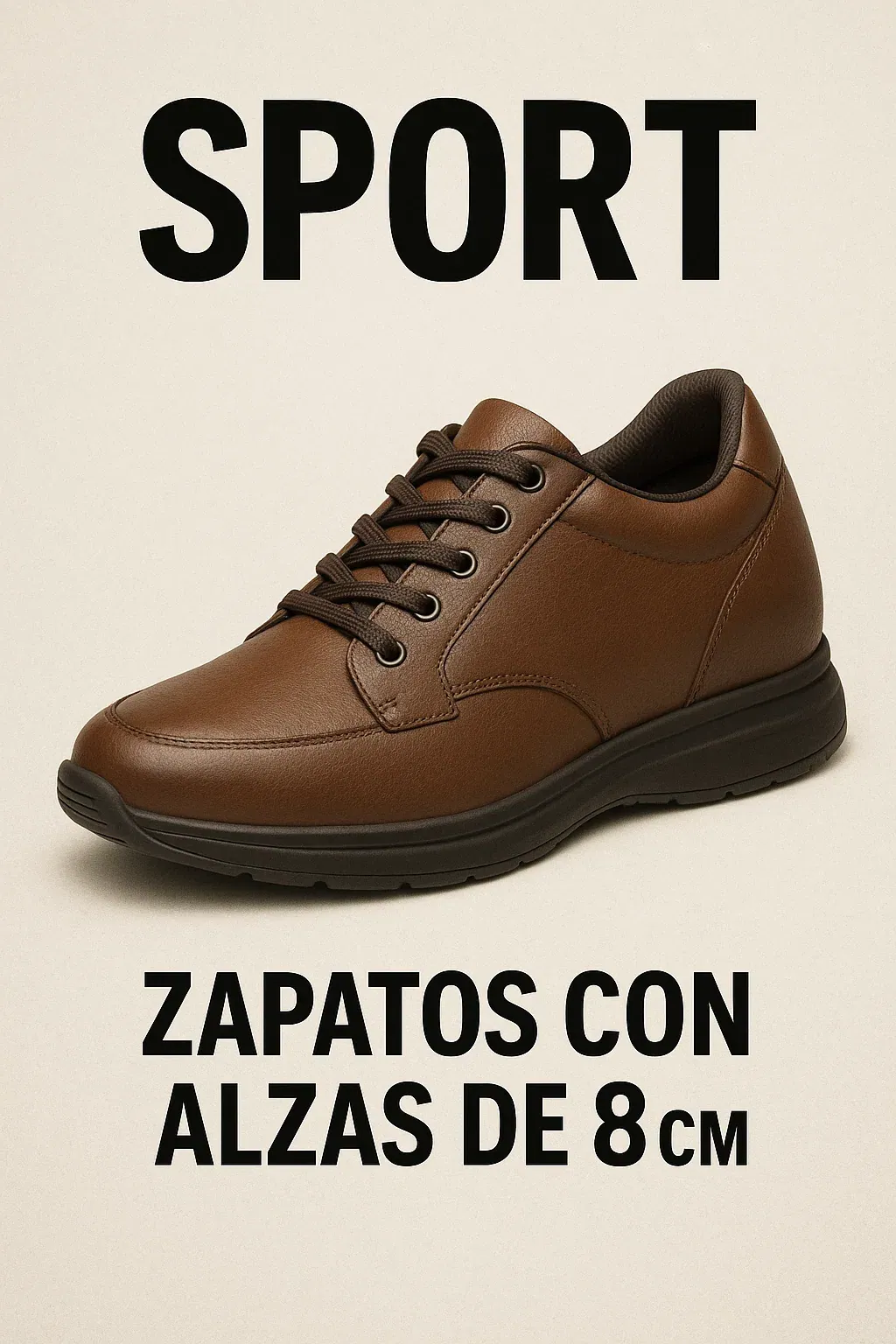 Zapatos con alzas de 8 cm